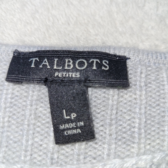 Talbots Women's Sweater Pullover Gray Multi-color‎ Wool Blend Size Lp - Picture 4 of 8